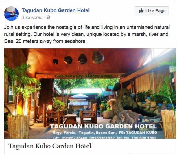 Tagudan Kubo Garden Hotel Tagudin 외부 사진